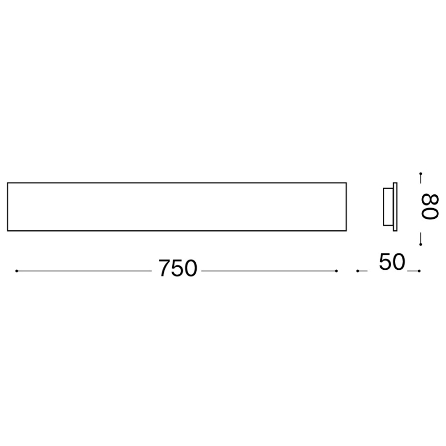 Ideal Lux - LED стенен осветител ZIG ZAG LED/30W/230V 75 cm CRI 90 бял
