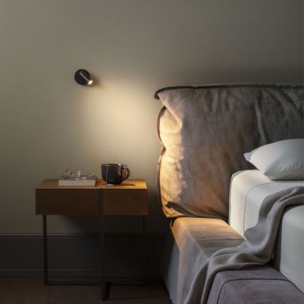 Ideal Lux - LED Стенен спот BEAN LED/3W/230V CRI 90 черен