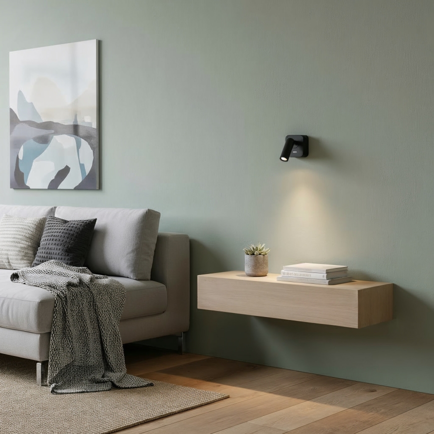 Ideal Lux - LED Стенен спот BEAN LED/3W/230V CRI 90 черен