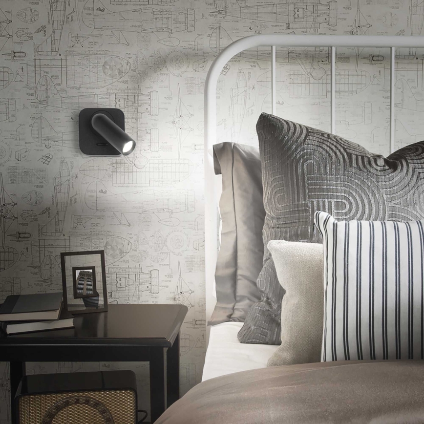 Ideal Lux - LED Стенен спот BEAN LED/3W/230V CRI 90 черен