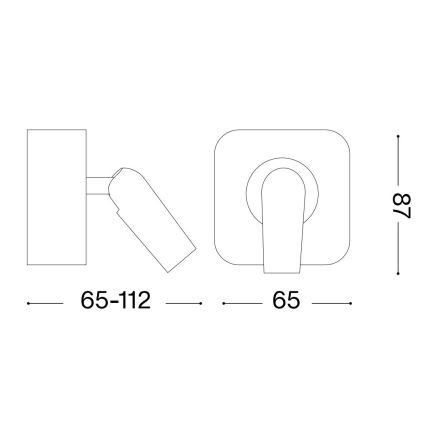 Ideal Lux - LED Стенен спот BEAN LED/3W/230V CRI 90 черен