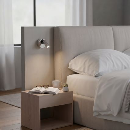 Ideal Lux - LED Стенен спот BEAN LED/3W/230V CRI 90 лъскав хром