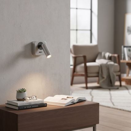 Ideal Lux - LED Стенен спот BEAN LED/3W/230V CRI 90 лъскав хром