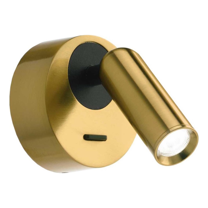 Ideal Lux - LED Стенен спот BEAN LED/3W/230V CRI 90 месинг