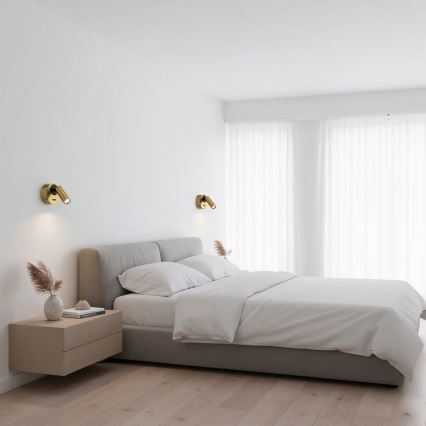 Ideal Lux - LED Стенен спот BEAN LED/3W/230V CRI 90 месинг