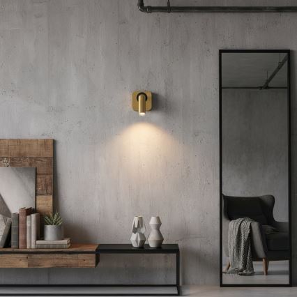 Ideal Lux - LED Стенен спот BEAN LED/3W/230V CRI 90 златист