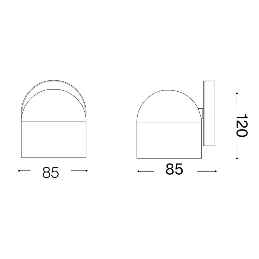 Ideal Lux - LED Стенен спот DODO 1xGX53/9W/230V месинг