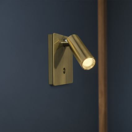 Ideal Lux - LED стенен спот LITE LED/3W/230V CRI 90 месинг