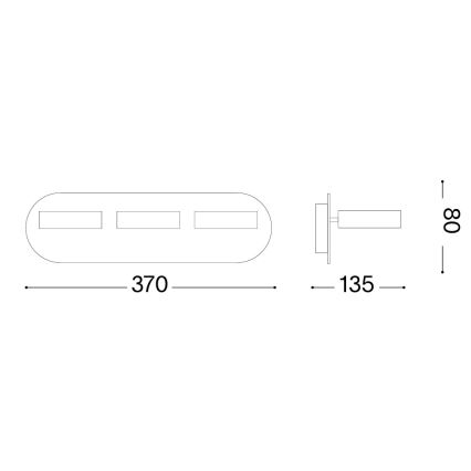 Ideal Lux - LED стенен спот OBY 3xLED/6W/230V CRI 90 бял