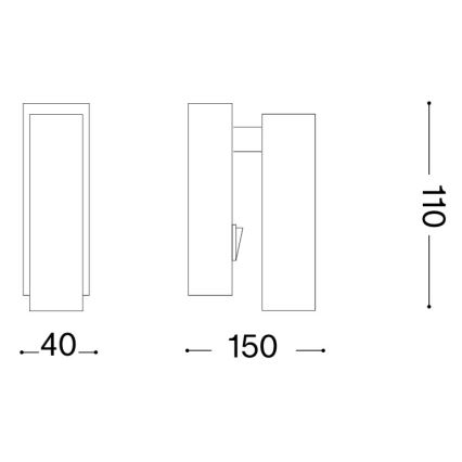 Ideal Lux - LED стенен спот PAGE LED/3W/230V CRI 90 черен