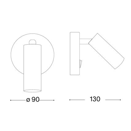 Ideal Lux - LED стенен спот PAGE LED/3W/230V CRI 90 черен