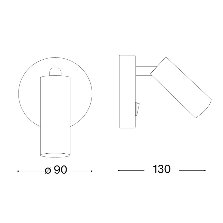 Ideal Lux - LED стенен спот PAGE LED/3W/230V CRI 90 черен