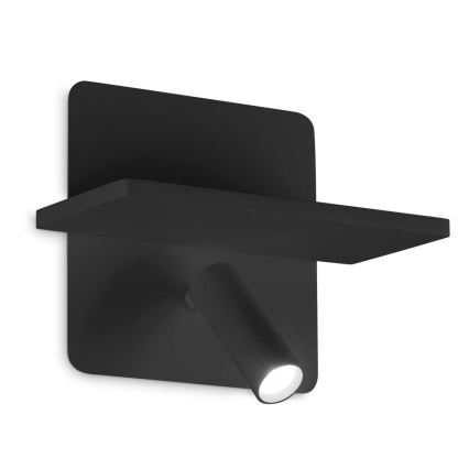 Ideal Lux - LED Стенен спот PIANO LED/11,5W/230V USB черен