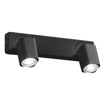 Ideal Lux - LED стенен спот RUDY 2xGU10/7W/230V CRI 90 черен
