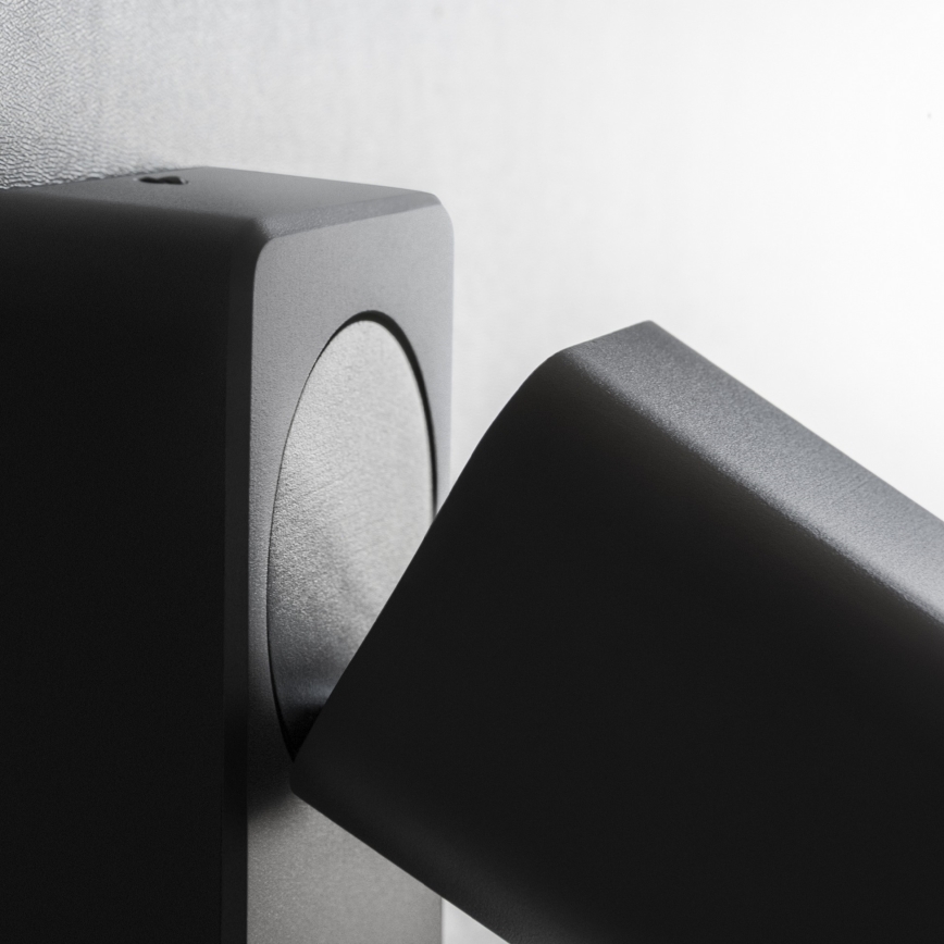 Ideal Lux - LED стенно точково осветително тяло RUDY 1xGU10/7W/230V CRI 90 черно