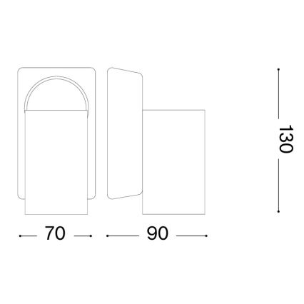 Ideal Lux - LED стенно точково осветително тяло RUDY 1xGU10/7W/230V CRI 90 черно