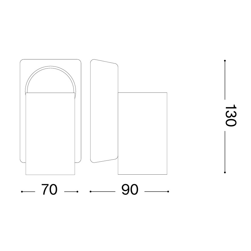 Ideal Lux - LED стенно точково осветително тяло RUDY 1xGU10/7W/230V CRI 90 черно