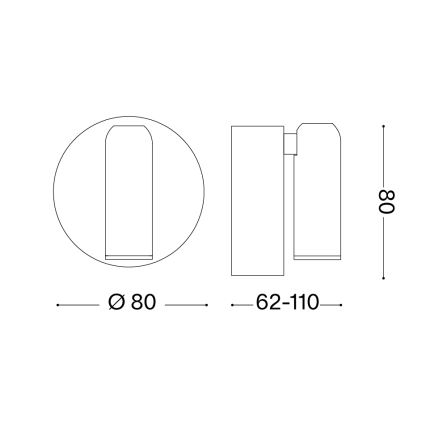 Ideal Lux - LED димируемо презареждаемо сензорно стенено точково осветително тяло BEAN LED/3W/5V CRI 95 черно