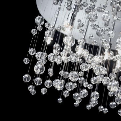 Ideal Lux - LED таванно осветително тяло NEVE 15xG9/3W/230V, диаметър 80 см, лъскав хром