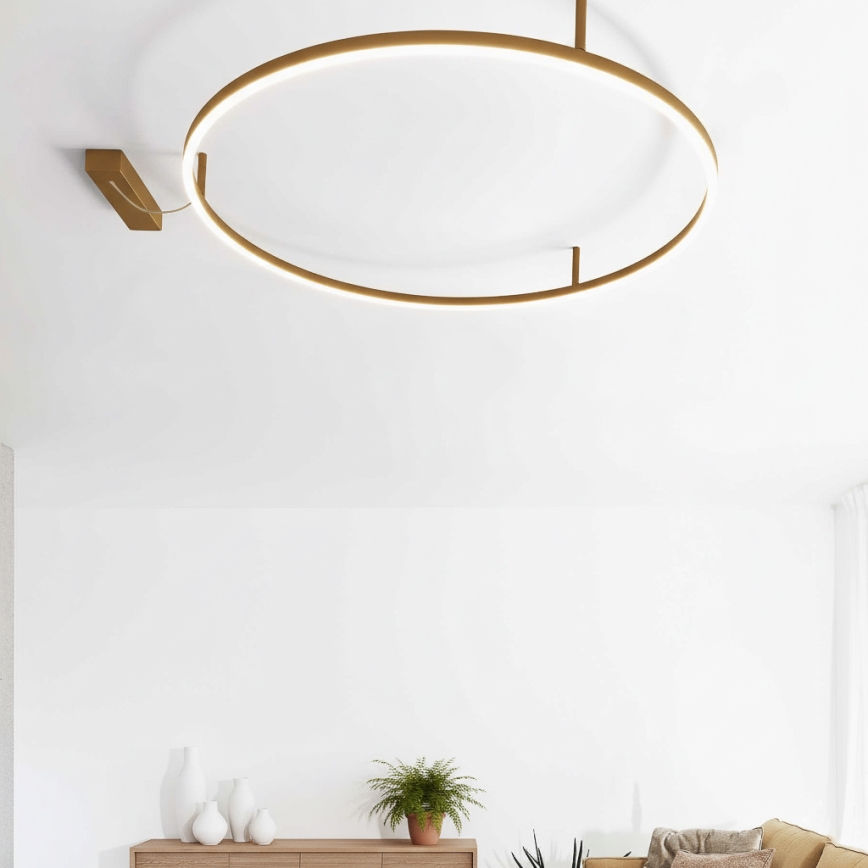 Ideal Lux - LED таванно осветително тяло ORACLE SLIM LED/29W/230V 4000K CRI 90 Ø 50 cm златисто