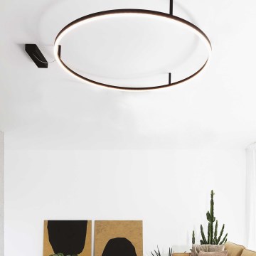 Ideal Lux - LED таванно осветително тяло ORACLE SLIM LED/37W/230V 4000K CRI 90 Ø 70 см черно