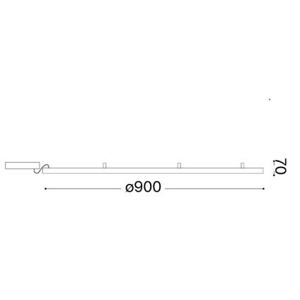 Ideal Lux - LED таванно осветително тяло ORACLE SLIM LED/53W/230V 3000K CRI 90, диаметър 90 см, златисто