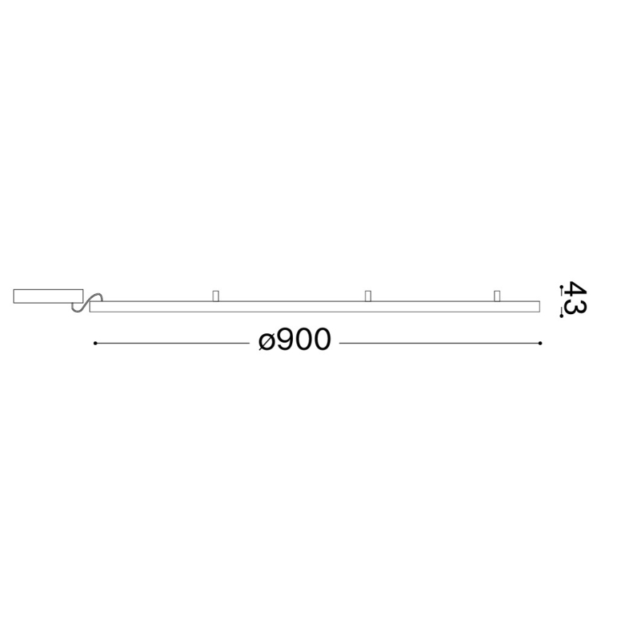 Ideal Lux - LED таванно осветително тяло ORACLE SLIM LED/53W/230V 3000K CRI 90, диаметър 90 см, златисто