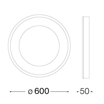 Ideal Lux - LED таванно осветително тяло PLANET LED/29W/230V CRI 90 диаметър 60 см месинг
