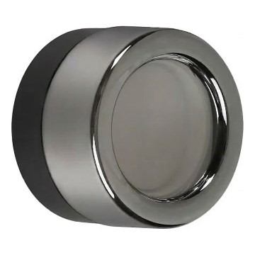 Ideal Lux - LED таванно осветително тяло за баня LOLLY 1xGX53/9W/230V, Ø 10,5 cm, черно/димчато черно