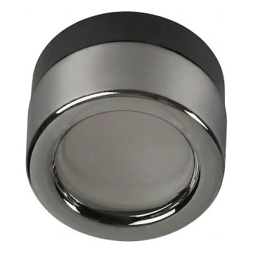 Ideal Lux - LED таванно осветително тяло за баня LOLLY 1xGX53/9W/230V Ø 10,5 см IP44 черно/димно черно