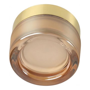 Ideal Lux - LED таванно осветително тяло за баня LOLLY 1xGX53/9W/230V Ø 10,5 см IP44 златисто/опушено бежово