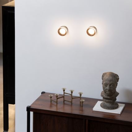 Ideal Lux - LED таванно осветително тяло за баня LOLLY 1xGX53/9W/230V Ø 10,5 см IP44 златисто/опушено бежово