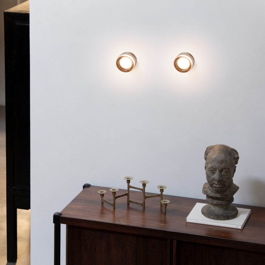 Ideal Lux - LED таванно осветително тяло за баня LOLLY 1xGX53/9W/230V Ø 10,5 см IP44 златисто/опушено бежово