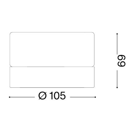 Ideal Lux - LED таванно осветително тяло за баня LOLLY 1xGX53/9W/230V, Ø 10,5 cm, черно/димчато черно