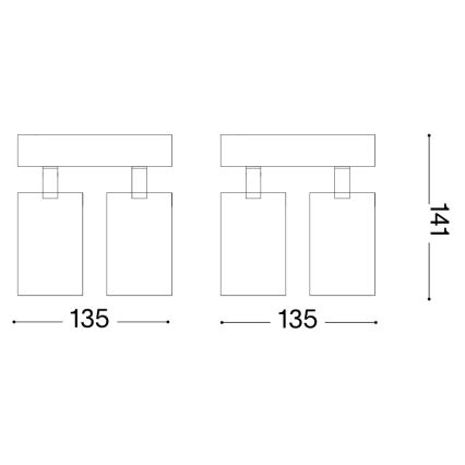 Ideal Lux - LED точково осветително тяло DYNAMITE 4xGU10/7W/230V CRI 90 черно