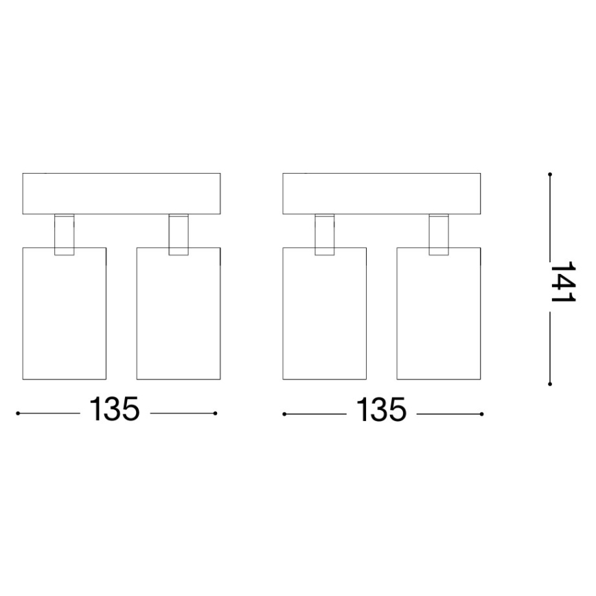 Ideal Lux - LED точково осветително тяло DYNAMITE 4xGU10/7W/230V CRI 90 месинг