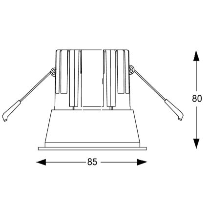 Ideal Lux - LED вградено осветително тяло GAME TRIM LED/11W/230V 3000K CRI 90 Ø 8,5 см IP40 черно
