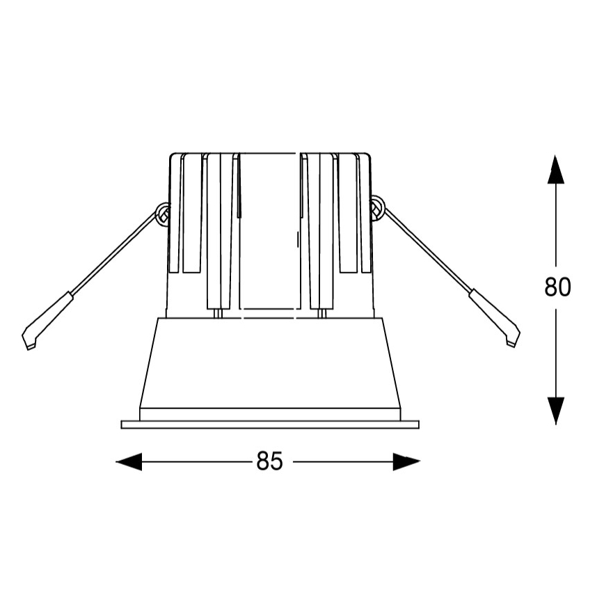 Ideal Lux - LED вградено осветително тяло GAME TRIM LED/11W/230V 3000K CRI 90 Ø 8,5 см IP40 черно