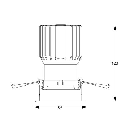 Ideal Lux - LED вградено таванно осветително тяло GAME TRIM LED/11W/230V 3000K CRI 90 8,4x8,4 cm IP40 бяло