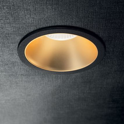 Ideal Lux - LED вградено таванно осветително тяло GAME TRIM LED/11W/230V 3000K CRI 90 Ø 8,5 см IP40 златисто/черно