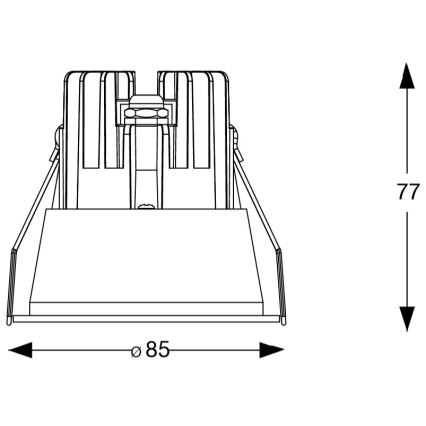 Ideal Lux - LED вграден таванен осветител за баня GAME TRIM LED/11W/230V 3000K CRI 90 Ø 8,5 см IP65 бяло