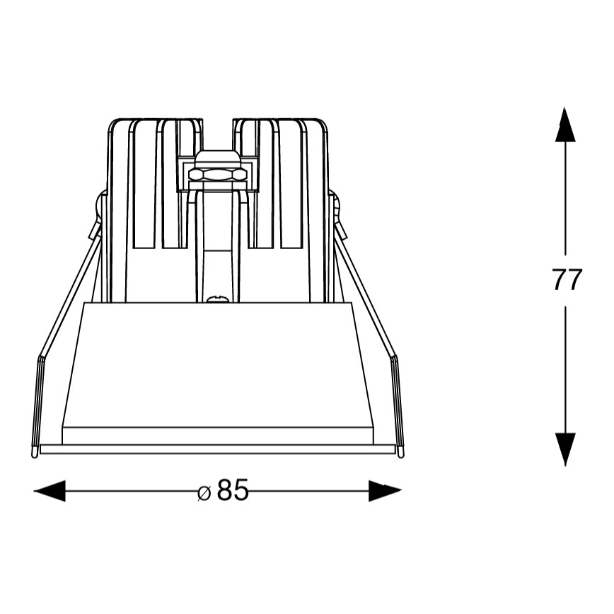 Ideal Lux - LED вграден таванен осветител за баня GAME TRIM LED/11W/230V 3000K CRI 90 Ø 8,5 см IP65 бяло