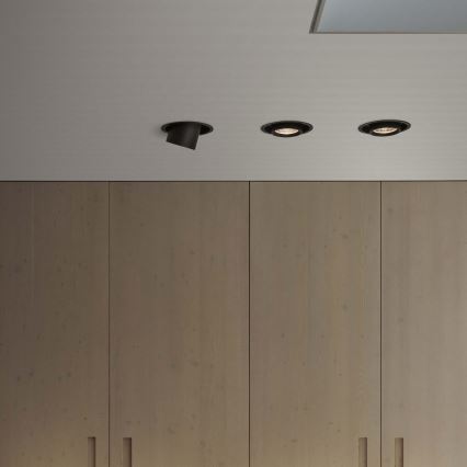 Ideal Lux - LED вградено точково осветително тяло NOVA LED/12W/230V 3000K CRI 90 Ø 10 cm черно
