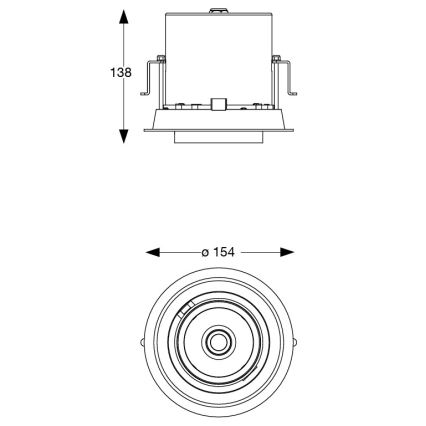Ideal Lux - LED вградено точково осветително тяло NOVA LED/20W/230V 3000K CRI 90, диаметър 15,4 см, бяло