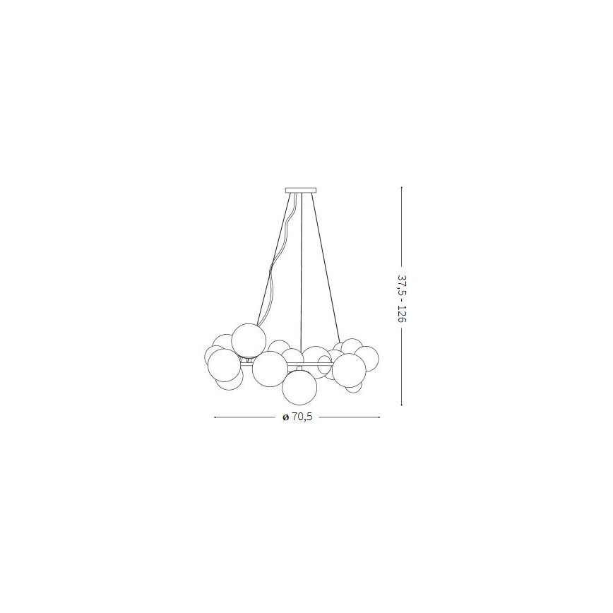Ideal Lux - LED Висящ полилей DNA 25xG9/3,2W/230V