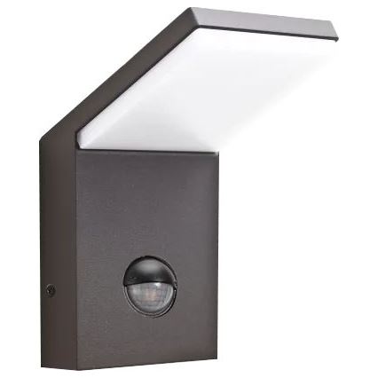 Ideal Lux - LED външно осветително тяло със сензор STYLE LED/9W/230V 4000K CRI 90 IP54 антрацит