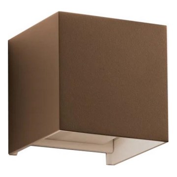 Ideal Lux - LED външен стенен осветител ATOM LED/12W/230V CRI 90 IP54 кафяв