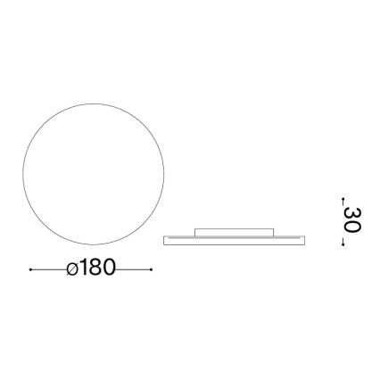 Ideal Lux - LED външно стенно осветително тяло PUNTO LED/9W/230V CRI 90 Ø 18 см IP54 бяло