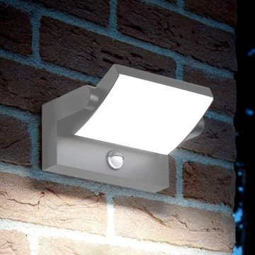 Ideal Lux - LED външен стенен осветител със сензор SWIPE LED/21W/230V CRI 90 IP54, сив