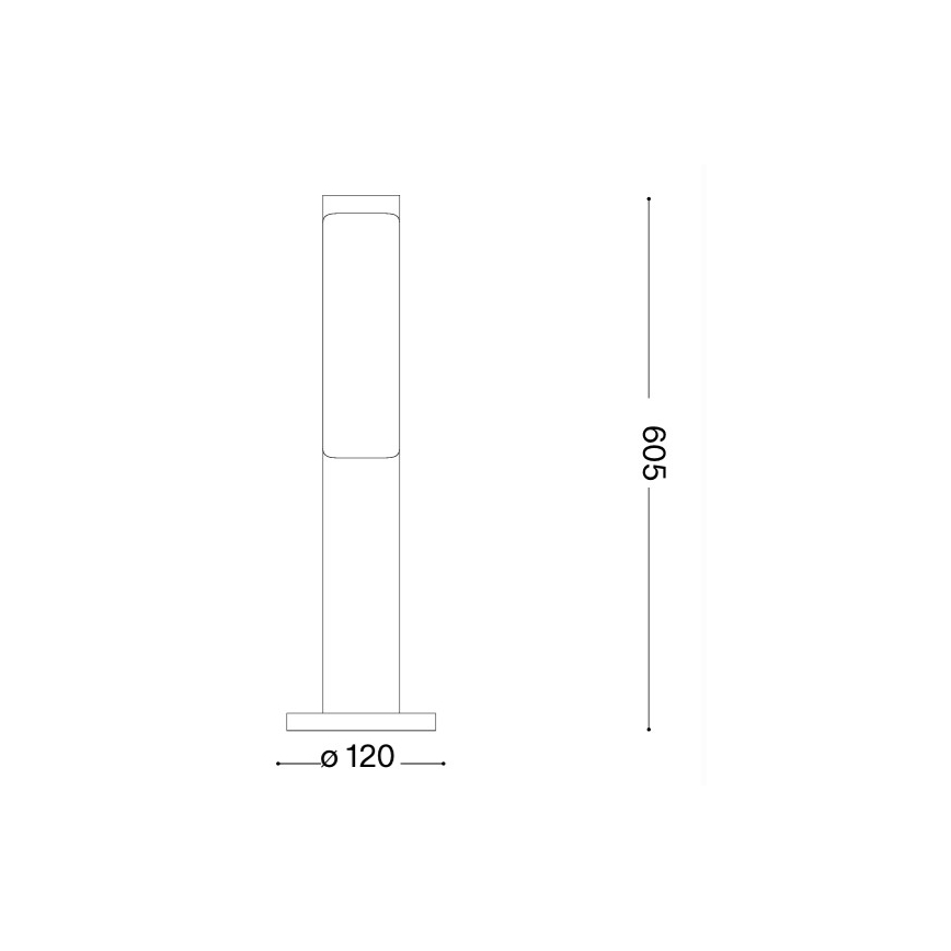 Ideal Lux - LED външна лампа ETERE LED/9,5W/230V 3000K 60 cm CRI 90 IP44 черна